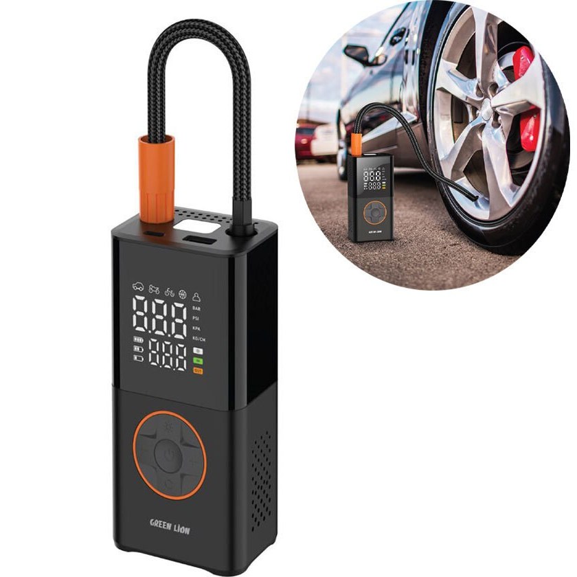 کمپرسور باد قابل حمل گرین لاین مدل GTI-01 با باتری ۳۶۰۰mAh - تصویر 2
