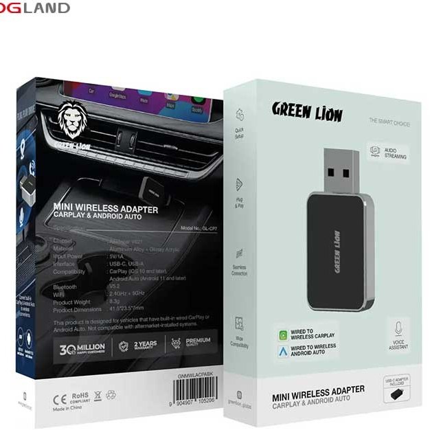 دانگل وایرلس گرین لاین مدل CarPlay & Android Auto GNMWLACPA - تصویر 3
